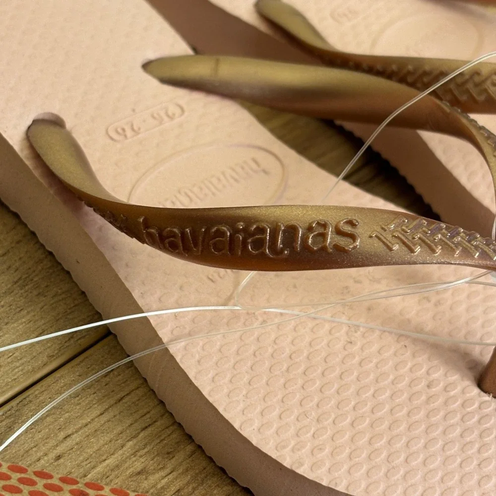 HAVAIANAS Top Tiras Flip Flops Ballet Rose Pink Kids Size 10C Summer Beach